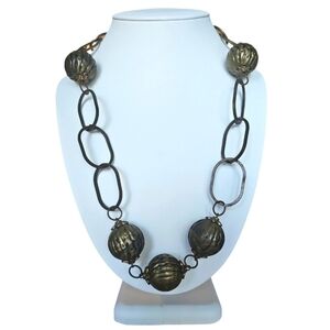 Madison&Co Chunky Industrial Bronze Long Necklace NWT